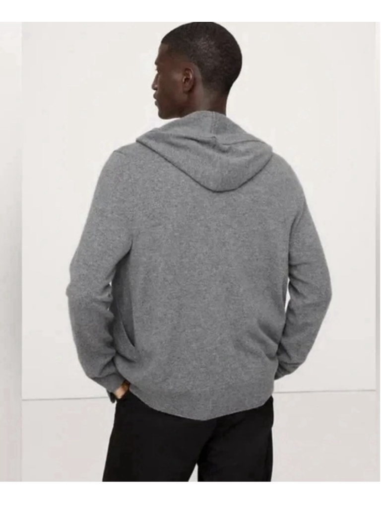 Banana Republic Wool-Cashmere Full Zip Sweater Hoodie. L